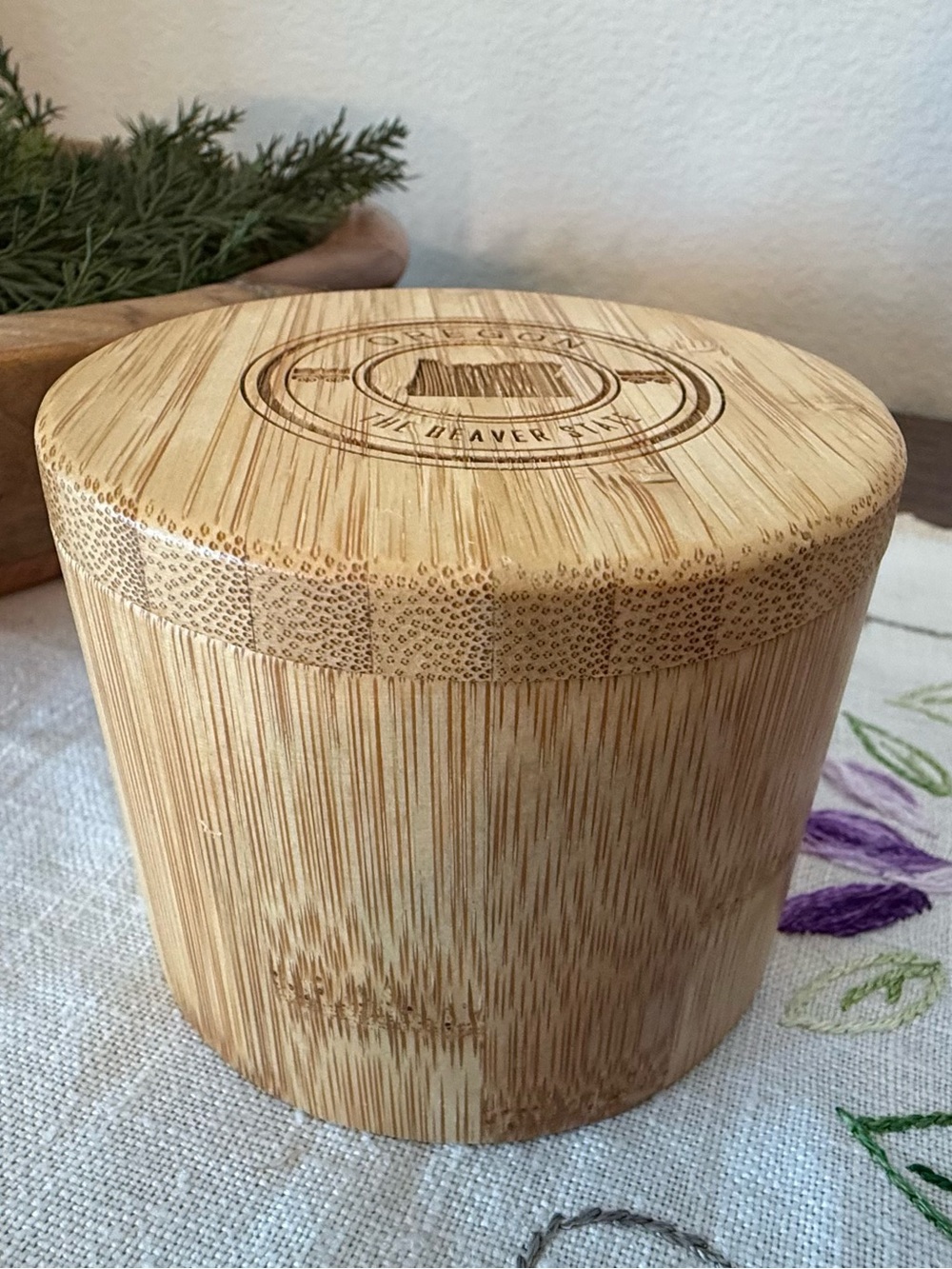 Totally Bamboo Oregon Beaver State Bamboo Salt Box Cellar